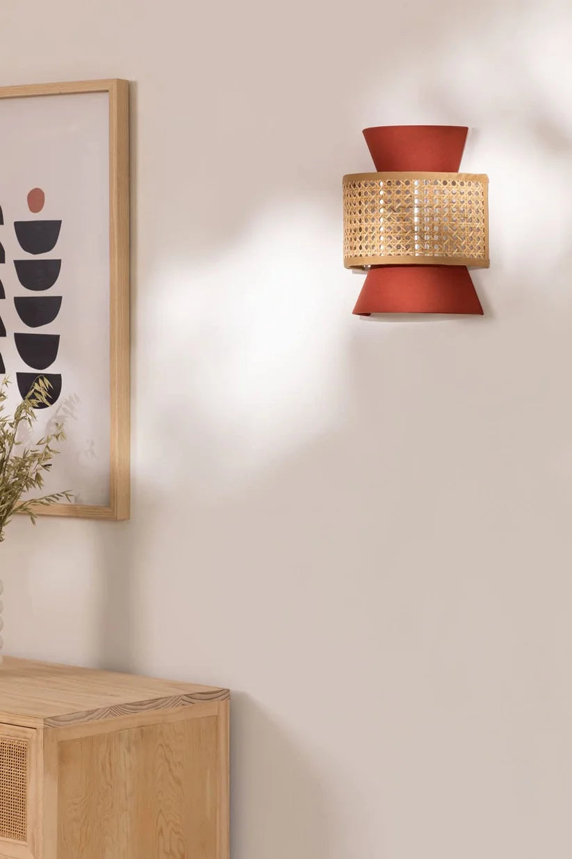 Bamboo Wall Lamp for Living Room | Rattan Wall Light - Aleksandra