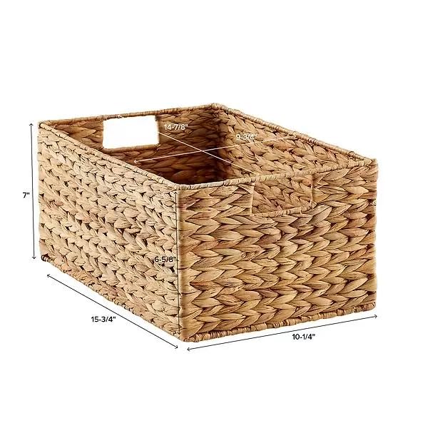 Seagrass Storage Basket 15x10x7 Inch for Home - Eamonston