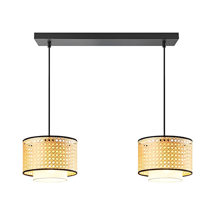 Wicker Hanging Light Set for Living Room - Vantage