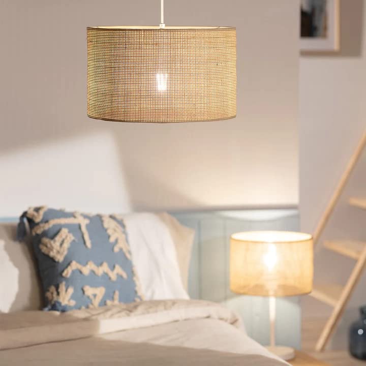 Bamboo Hanging Light for Bedroom | Rattan Pendant Lamp - Amania