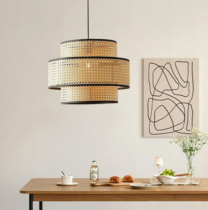 Bamboo Hanging Light for Kitchen | Rattan Pendant Lamp - Alex