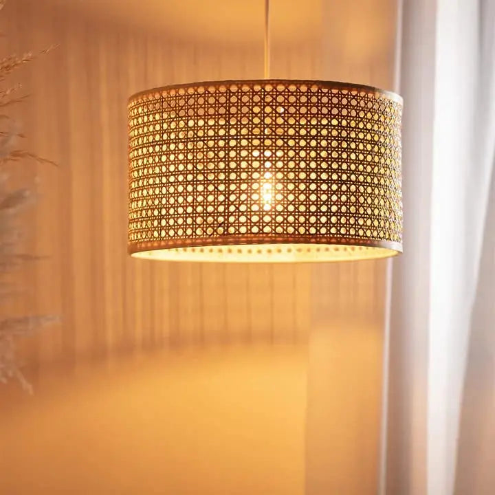 Rattan Pendant Light for Living Room 12 Inch - Aisha by Luxury Rattan Handicrafts 