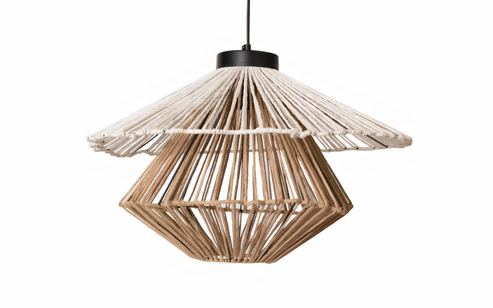 Bamboo Hanging Light for Bedroom | Rattan Pendant Lamp - Piers