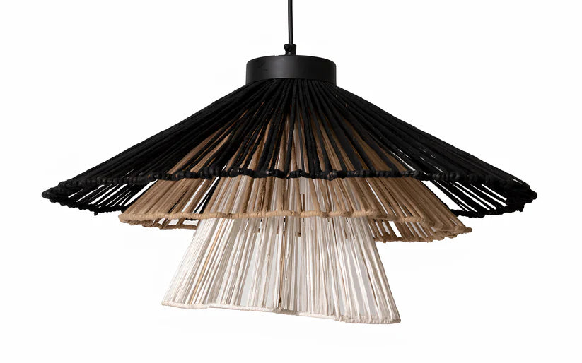 Bamboo Hanging Light for Living Room | Cane Pendant Lamp - Nash