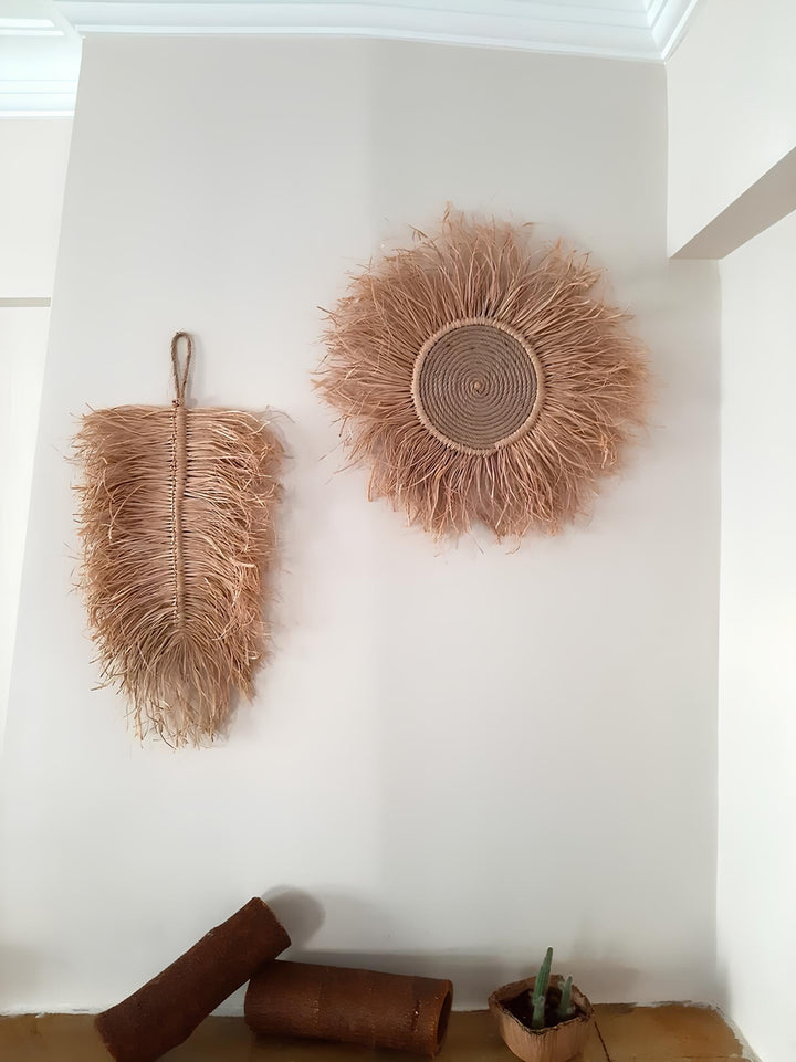 Wicker Wall Basket | Rattan Wall Decor | Bamboo Basket Decor - Asmee - Luxury Rattan Handicrafts 