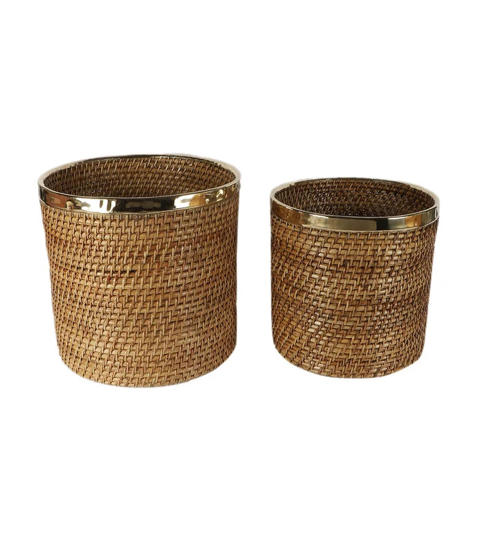 Rattan Planter 8" Dia x 8" H for Indoor - Rebecca