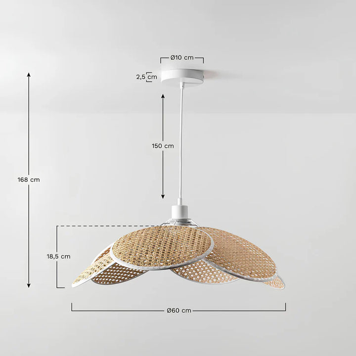 Bamboo Hanging Light for Bedroom | Rattan Pendant Lamp - Quill