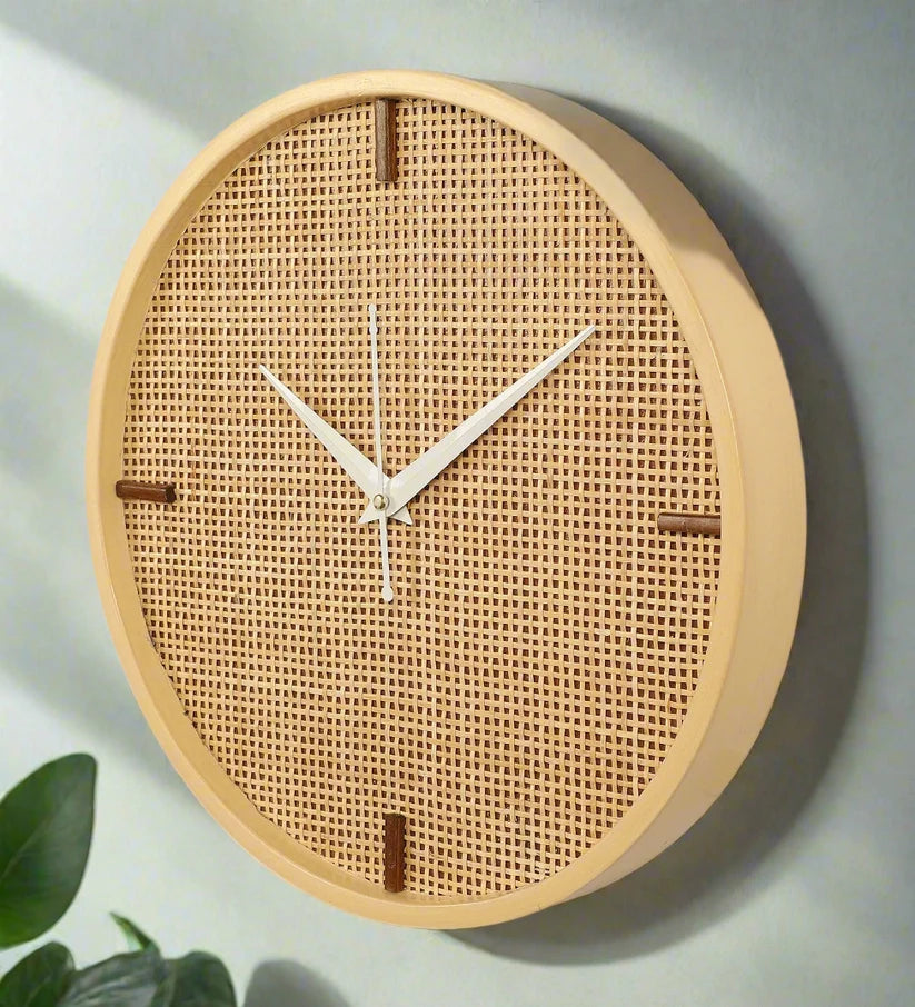 Bamboo Wall Clock for Kitchen - Soleil