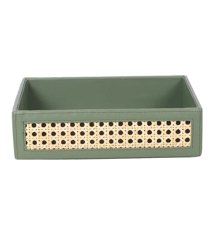 Rattan Serving Tray for Dining Table | Cane Tray with Handles - Quenten