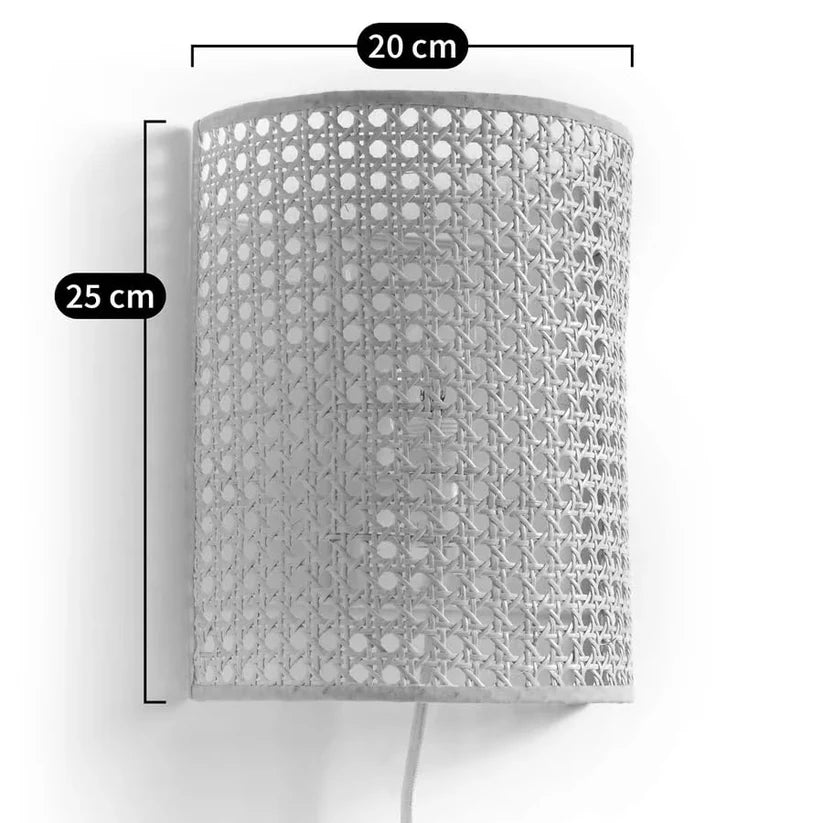 Bamboo Wall Sconce for Kitchen | Cane Wall Light - Athena