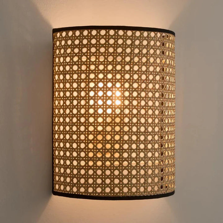 Bamboo Wall Sconce for Kitchen | Cane Wall Light - Athena