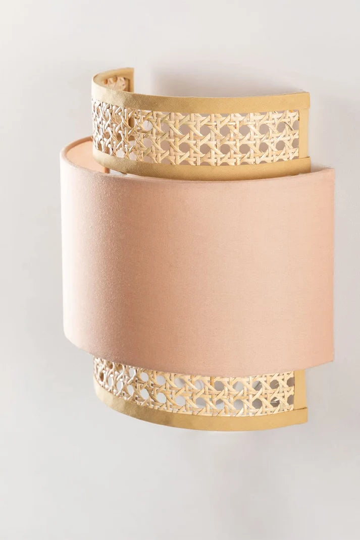 Rattan Wall Lamp for Dining Room | Cane Wall Light - Alice