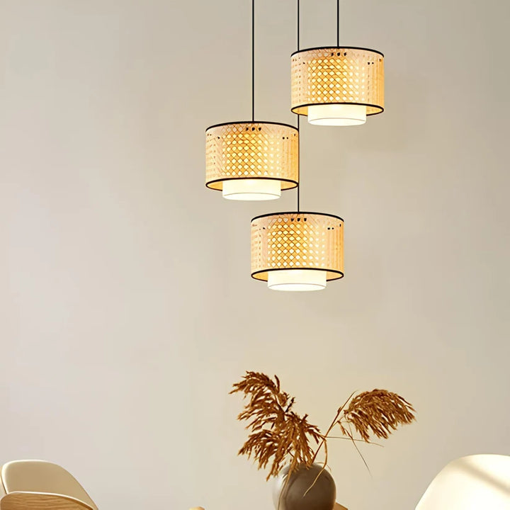 Wicker Hanging Light for Kitchen | Rattan Pendant Lamp - Ulyssen
