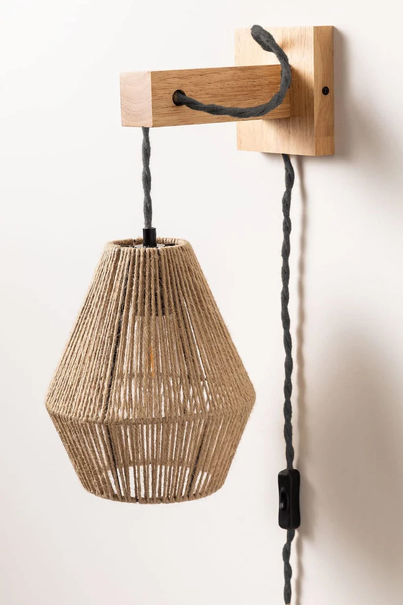 Wicker Wall Lamp for Living Room - Zephander
