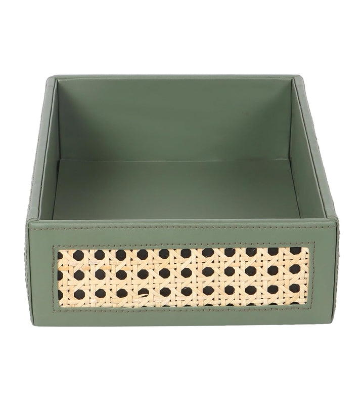 Rattan Serving Tray for Dining Table | Cane Tray with Handles - Quenten