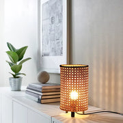 Rattan Table lamp for Living room | Bamboo Bedside table lamp | Cane Table lamp -Adina