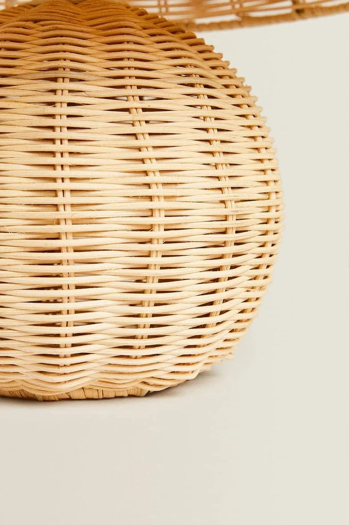 Rattan Table Lamp for Living Room | Bamboo Bedside Table Lamp - Adair