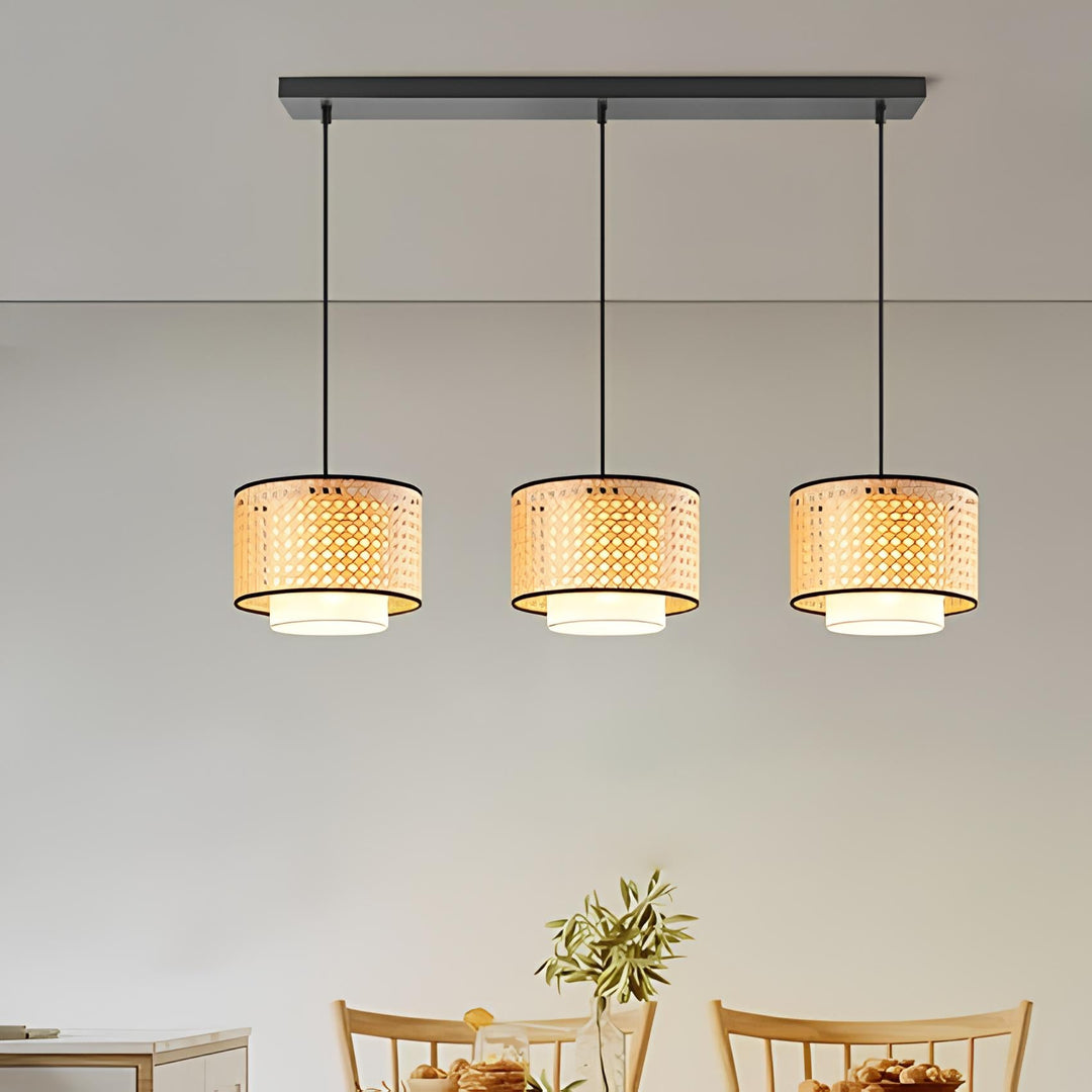 Rattan Hanging Lamp Set of 3 - Harman