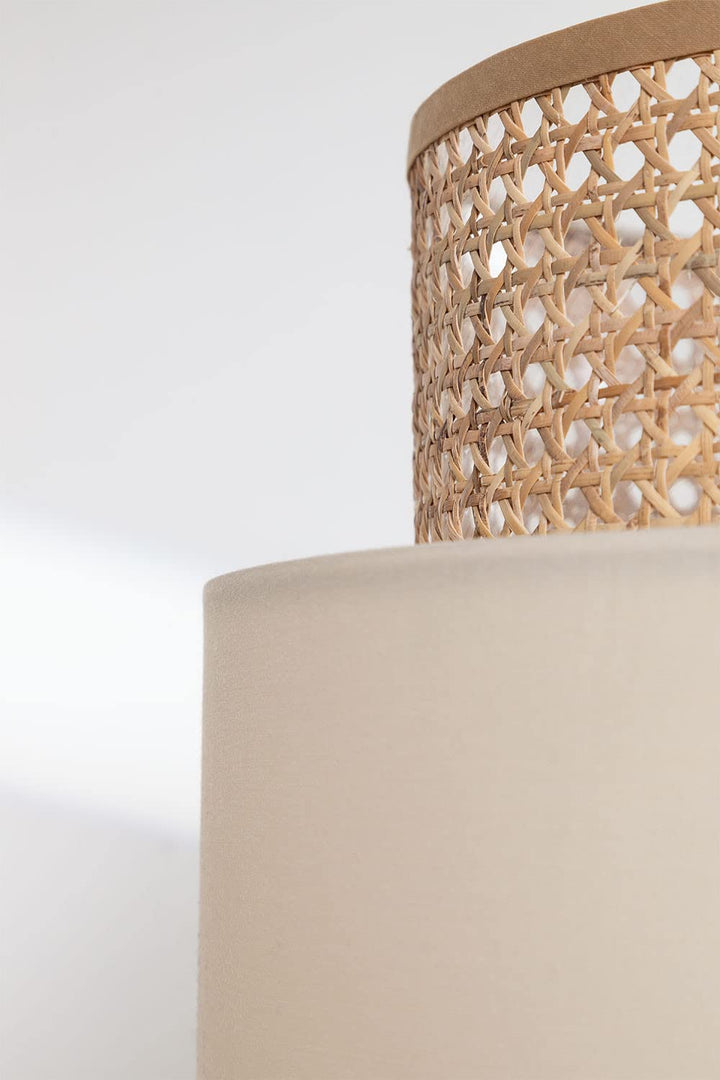 Bamboo Ceiling Light for Living Room 14 Inch - Agata by Luxury Rattan Handicrafts 