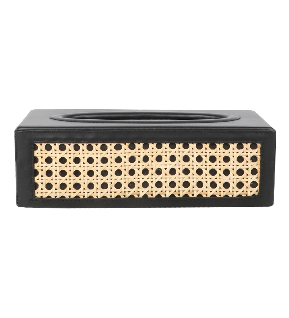 Luxury Rattan Handicrafts  Rattn Tissue Box Holder, Paper Napkin Holder, Cane Tissue Dispenser for Home, Cane Tissue Box for Bathroom, Bedroom, Of
