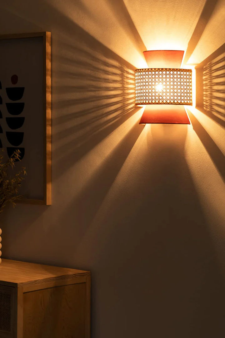 Bamboo Wall Lamp for Living Room | Rattan Wall Light - Aleksandra