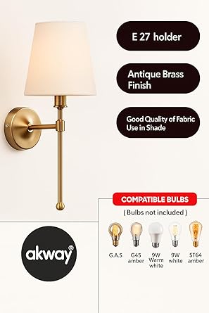 Modern Fabric Wall Lamp for Living Room | Decorative Wall Light - Edrick