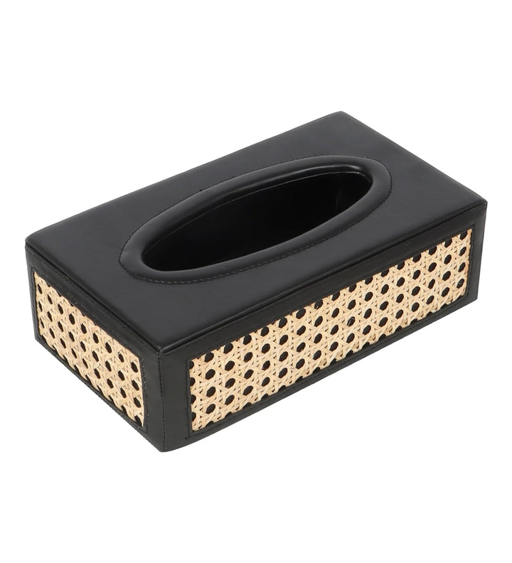 Luxury Rattan Handicrafts  Rattn Tissue Box Holder, Paper Napkin Holder, Cane Tissue Dispenser for Home, Cane Tissue Box for Bathroom, Bedroom, Of