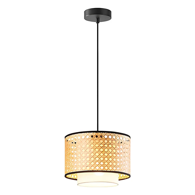 Wicker Hanging Light Set for Dining Room | Rattan Pendant Lamp - Erish