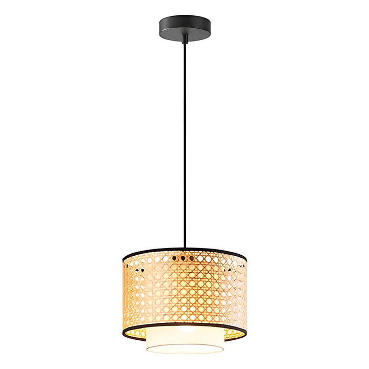 Wicker Hanging Light Set for Dining Room | Rattan Pendant Lamp - Erish