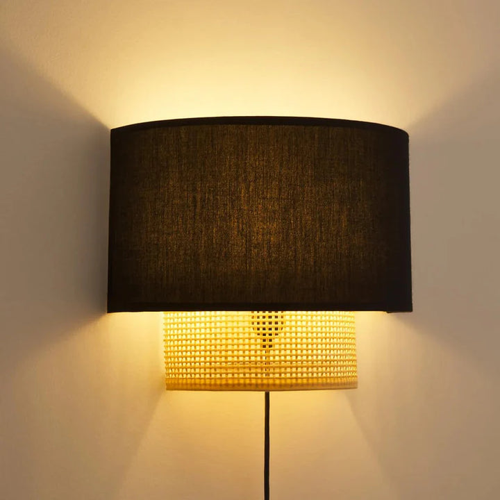 Cane Wall Lamp for Bathroom | Rattan Wall Light - Audrey