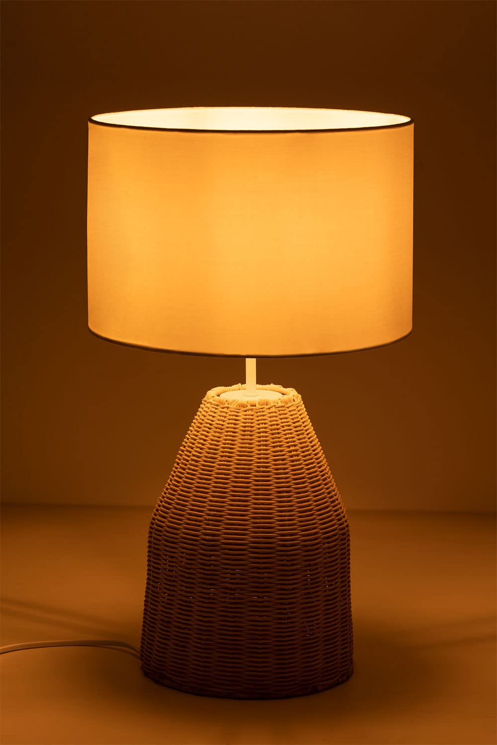 Rattan Table lamp for Living room | Bamboo Bedside table lamp | Cane Table lamp -Asuka by Luxury Rattan Handicrafts 