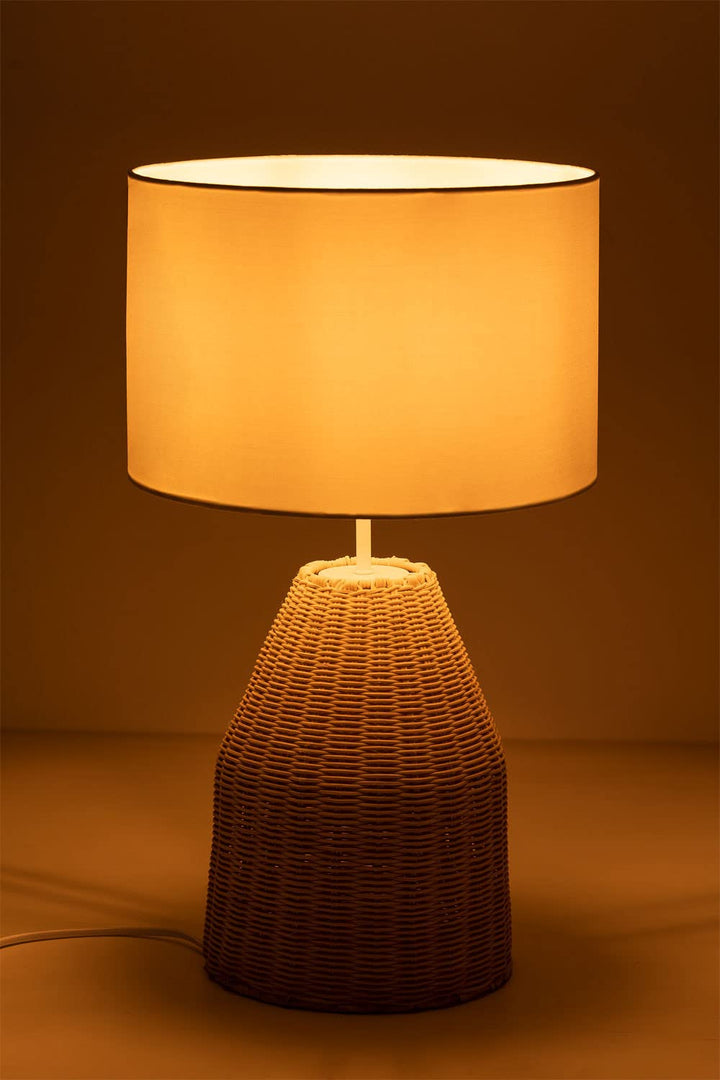 Rattan Table lamp for Living room | Bamboo Bedside table lamp | Cane Table lamp -Asuka by Luxury Rattan Handicrafts 