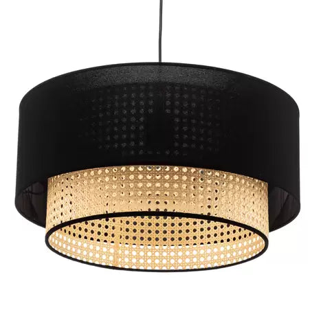 Rattan Hanging Light for Living Room | Cane Pendant Lamp - Corvis