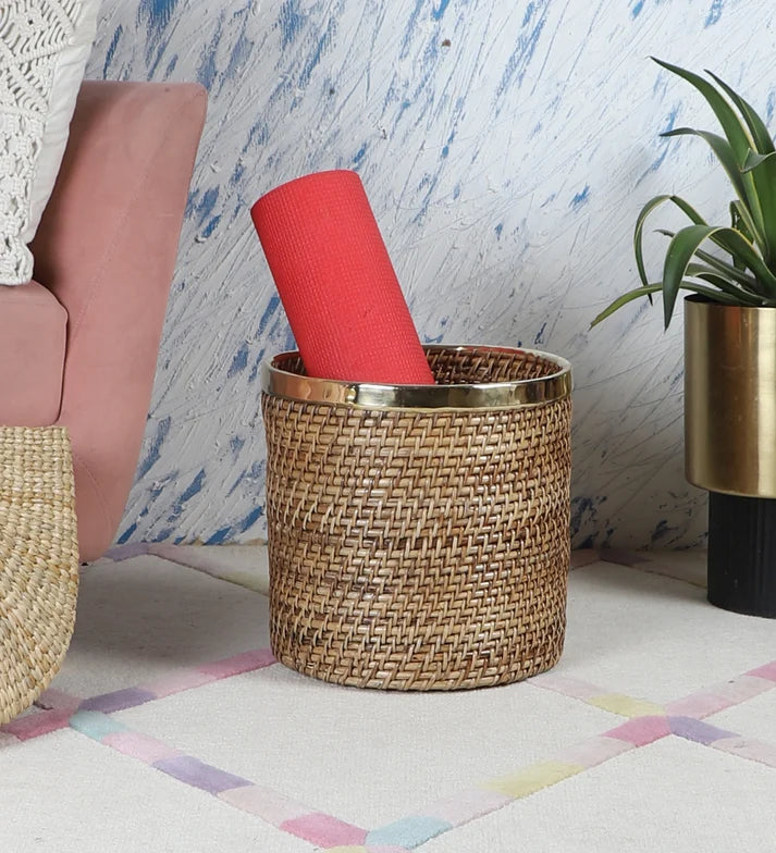 Rattan Planter 8" Dia x 8" H for Indoor - Rebecca