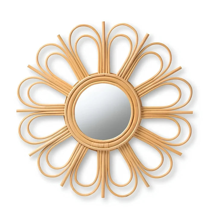 Rattan Wall Mirror for Bedroom - Catoford