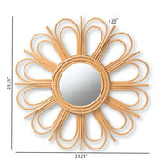 Rattan Wall Mirror for Bedroom - Catoford