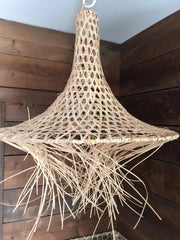 Wicker Hanging Light for Dining Room | Rattan Pendant Lamp - Rhydwen