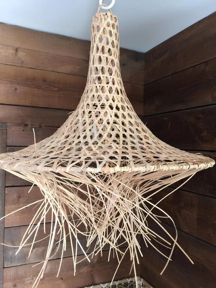 Wicker Hanging Light for Dining Room | Rattan Pendant Lamp - Rhydwen