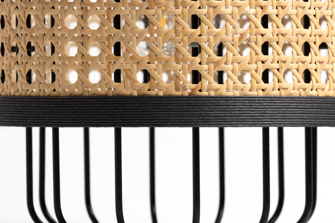 Rattan Table Lamp for Living Room | Bamboo Bedside Table Lamp - Levi