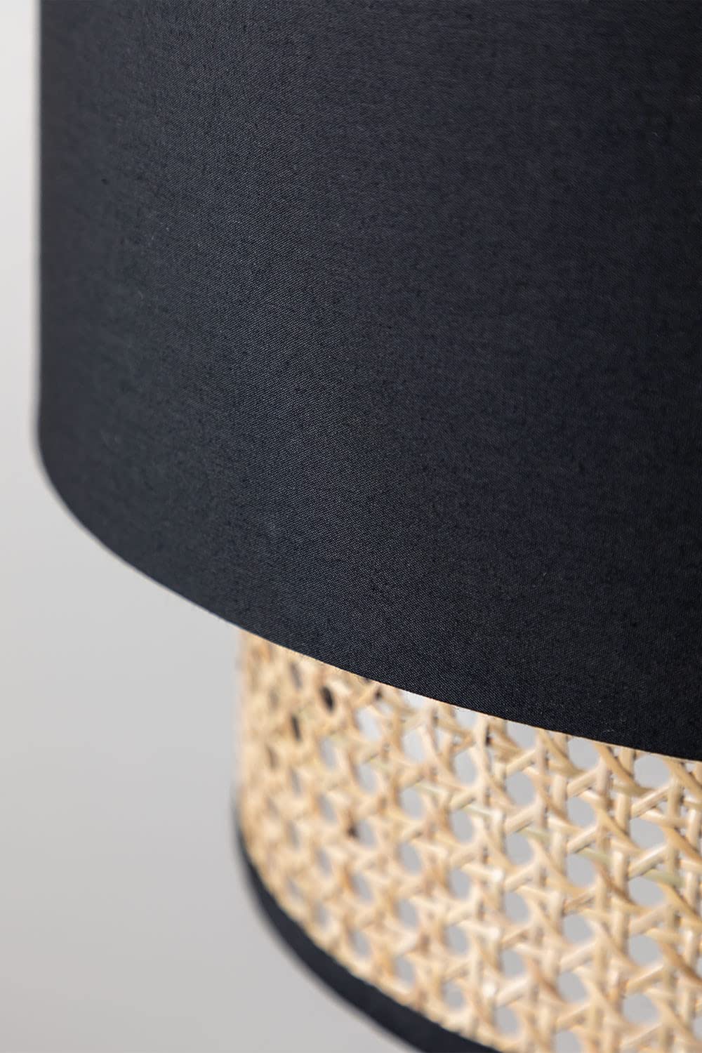 Bamboo Ceiling Light for Bedroom | Rattan Flush Mount Lamp - Amanda