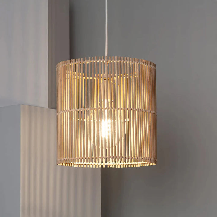 Bamboo Hanging Light for Bedroom | Rattan Pendant Lamp - Avital