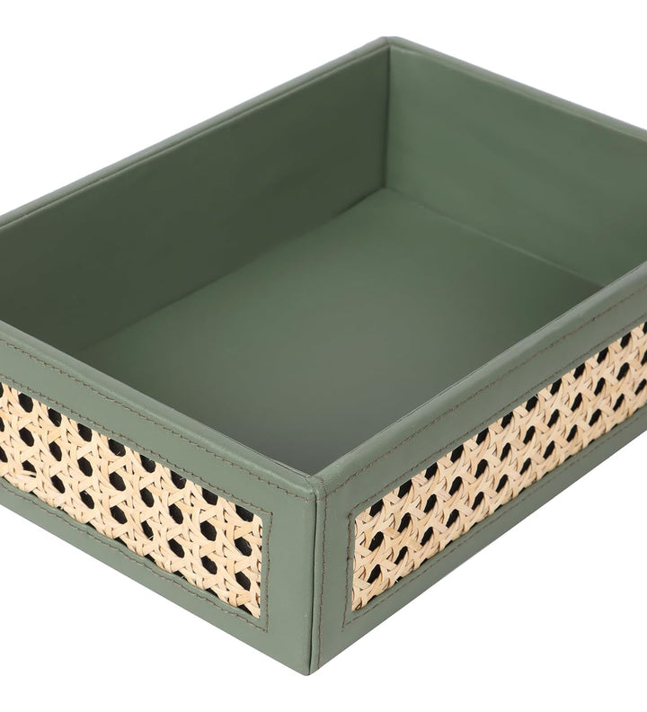 Rattan Serving Tray for Dining Table | Cane Tray with Handles - Quenten