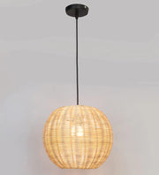 Bamboo Ceiling Light for Dining Room | Rattan Flush Mount Lamp - Avril