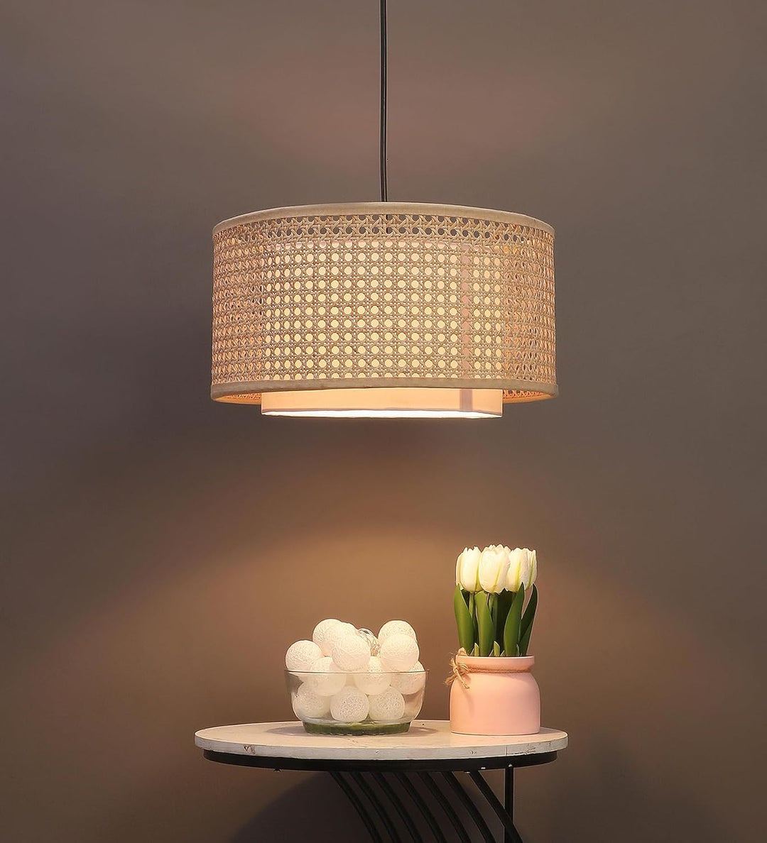 Bamboo Hanging Light for Kitchen | Rattan Pendant Lamp - Levon