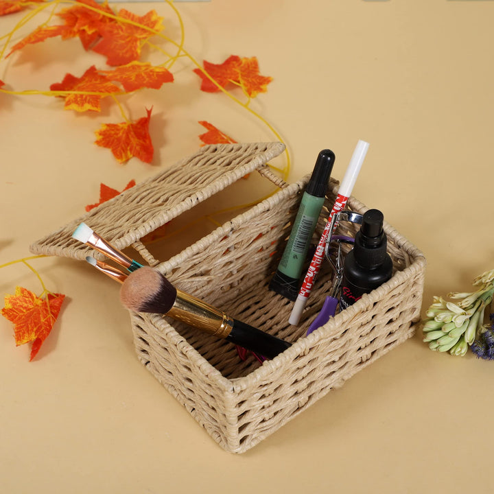 Kauna Grass Storage Basket with Lid - Kaine