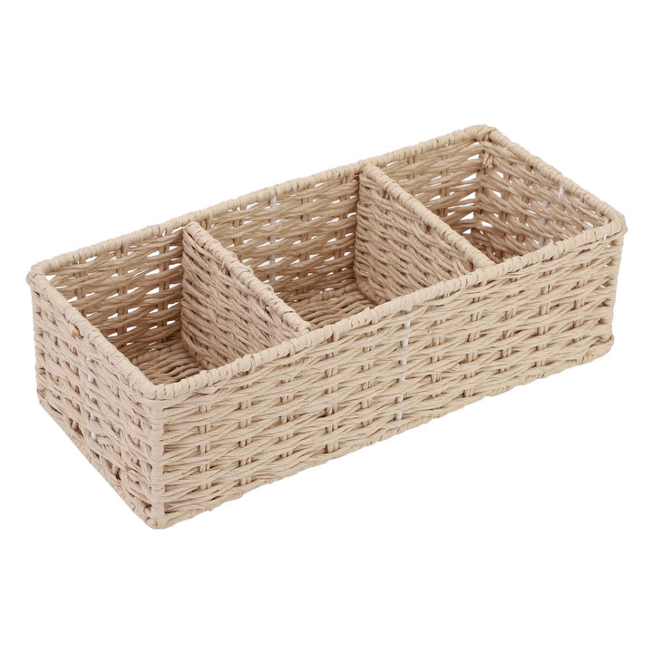 Seagrass Wicker Vanity Tray for Bathroom | Rattan Organizer Tray - Amaya