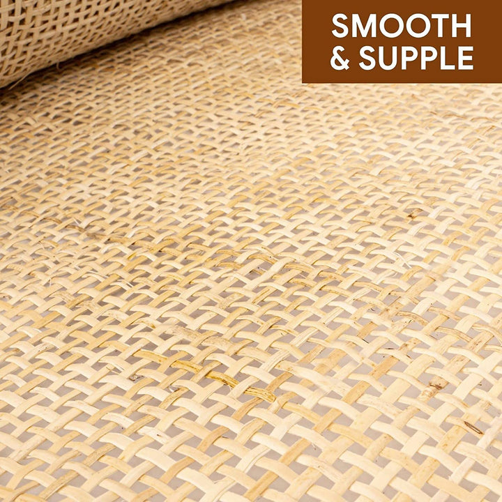 Cane webbing mesh | Rattan webbing mesh - 2 feet x 10 feet (Natural Square Shape)