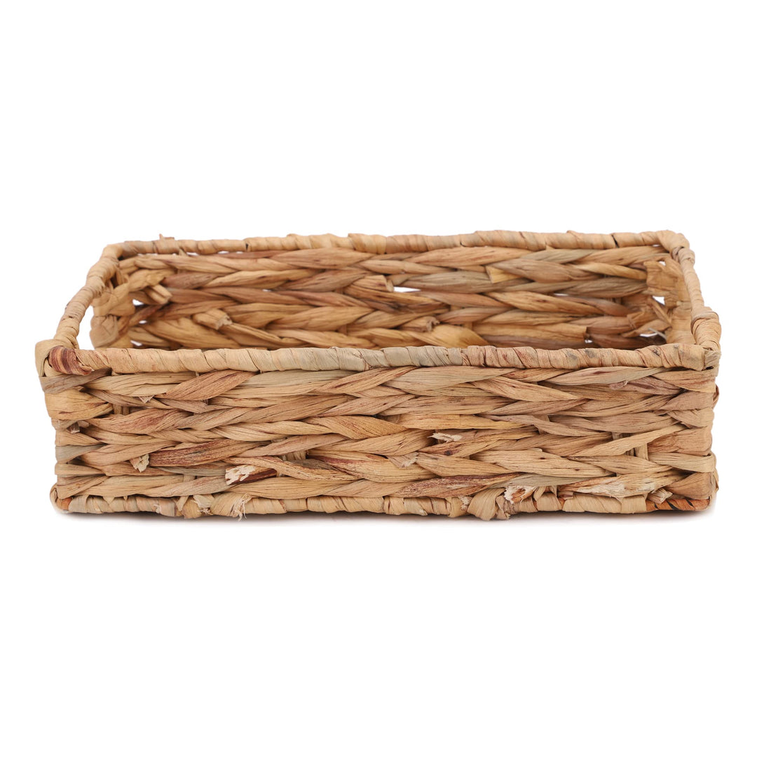 Seagrass Serving Tray with Handles | Wicker Platter for Home - Zandrick