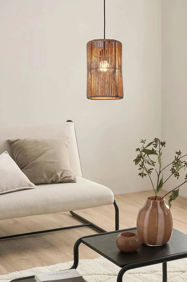 Seagrass Hanging Light for Living Room | Wicker Pendant Lamp - Anissa