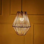 Seagrass Pendant Light for Living Room | Woven Hanging Lamp - Ruby